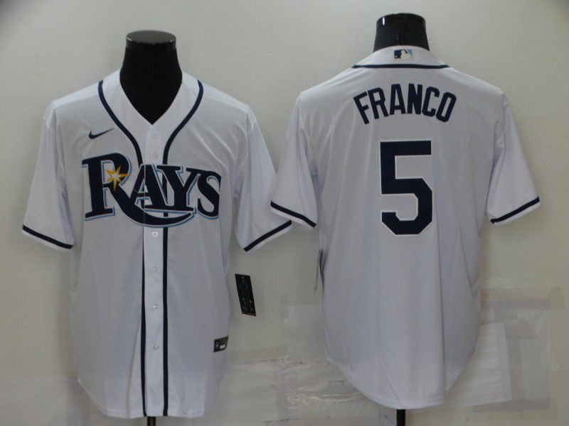 Men Tampa Bay Rays #5 Franco White Game Nike 2022 MLB Jersey